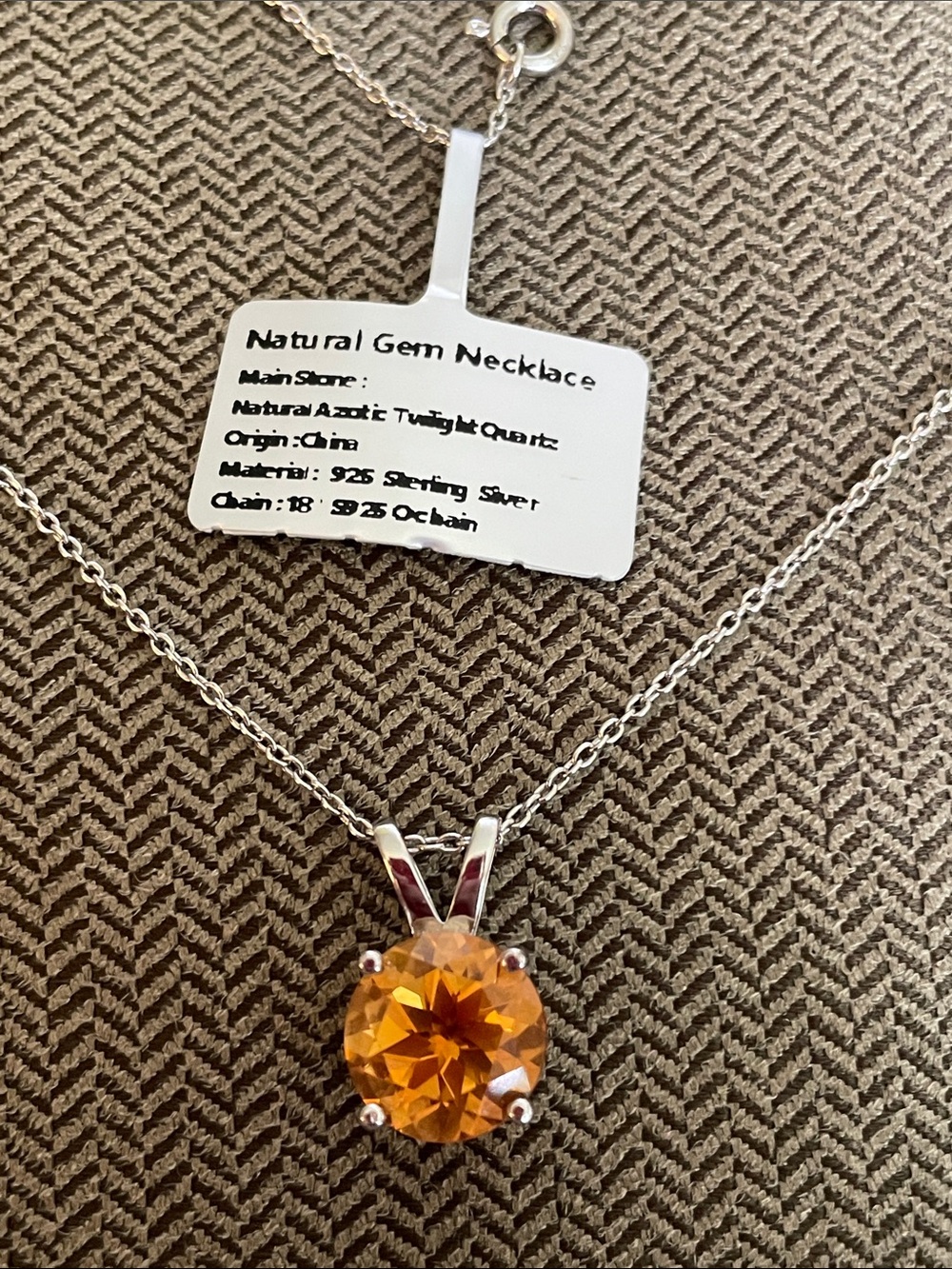 Sterling Silver Azotic Twilight Quartz Necklace